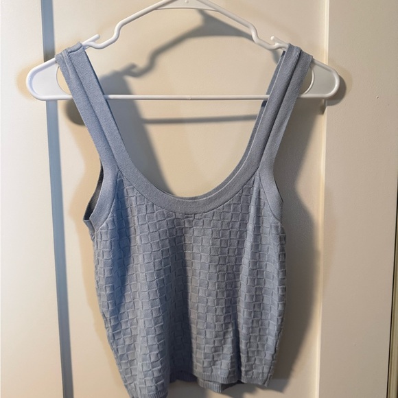 Abercrombie & Fitch Light Blue Textured Tank Top - Picture 5 of 6
